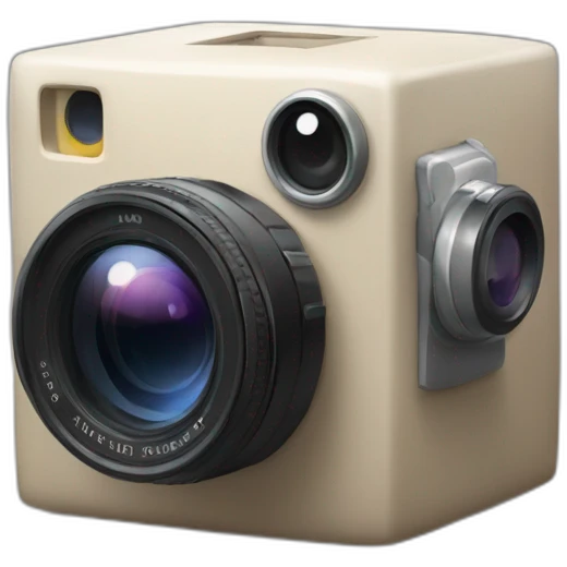 camera dans un cube emoji