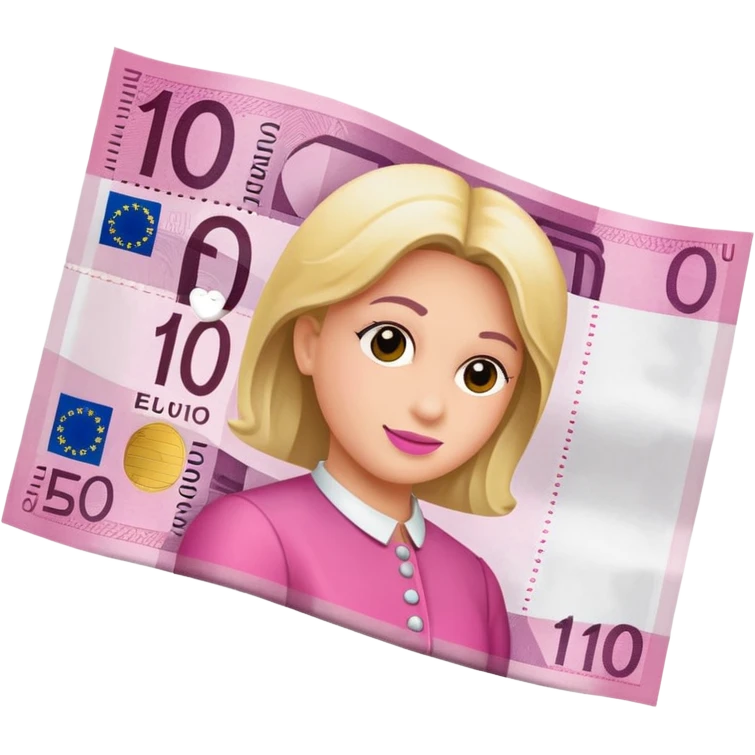 banconota rosa 10 euro emoji