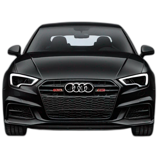 Audi s3 black facelift low angle view emoji