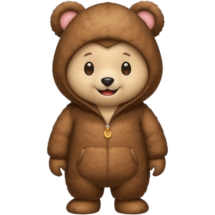 Mushroom dressed in a bear emoji