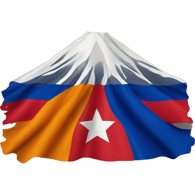 Armenia flag with mount ararat emoji