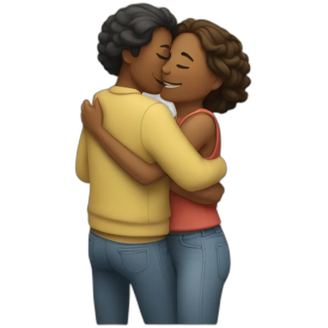 Abrazo dos mujeres emoji
