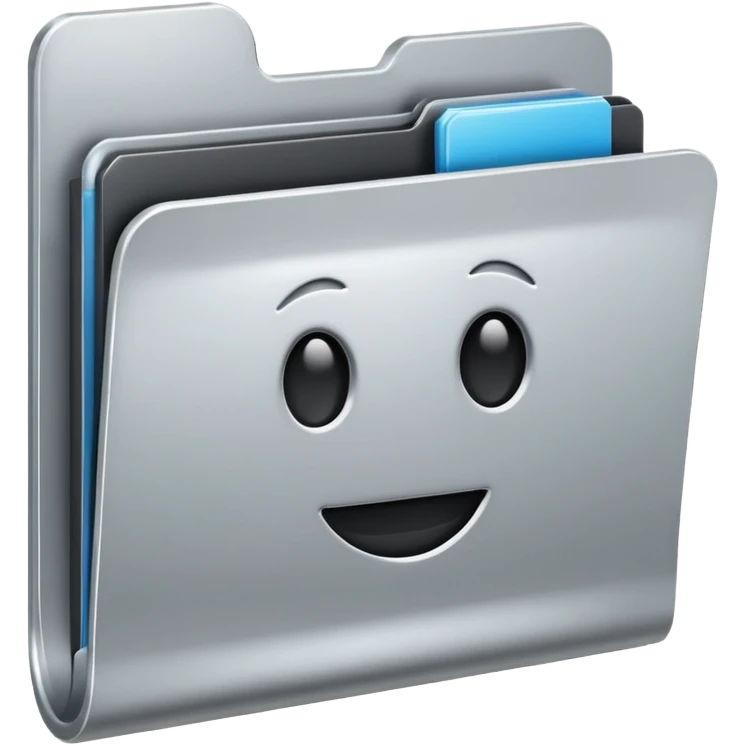 computer folder no face emoji