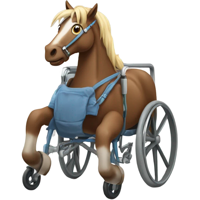 Horse in a wheelchair emoji