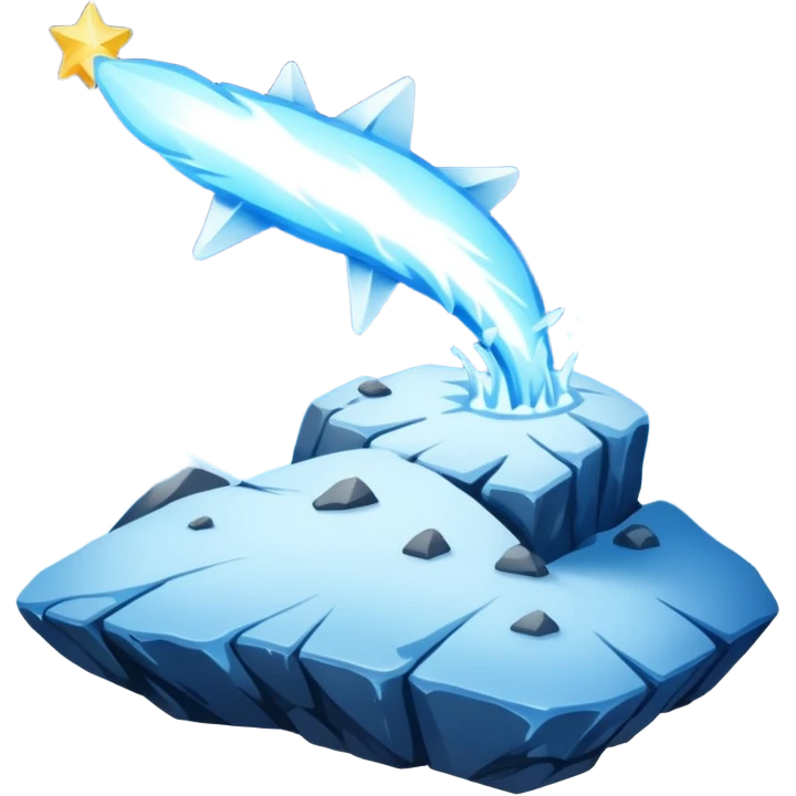 Comet – Icy rock with glowing blue-white tail emoji