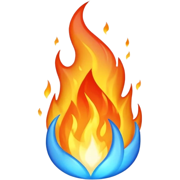Flama de fuego azul emoji