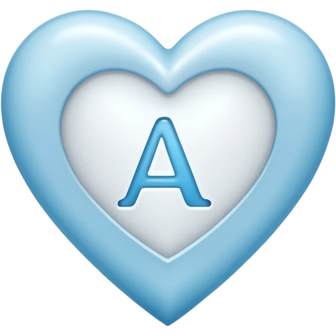 Beyaz kalp içerisininde Aharfi emoji