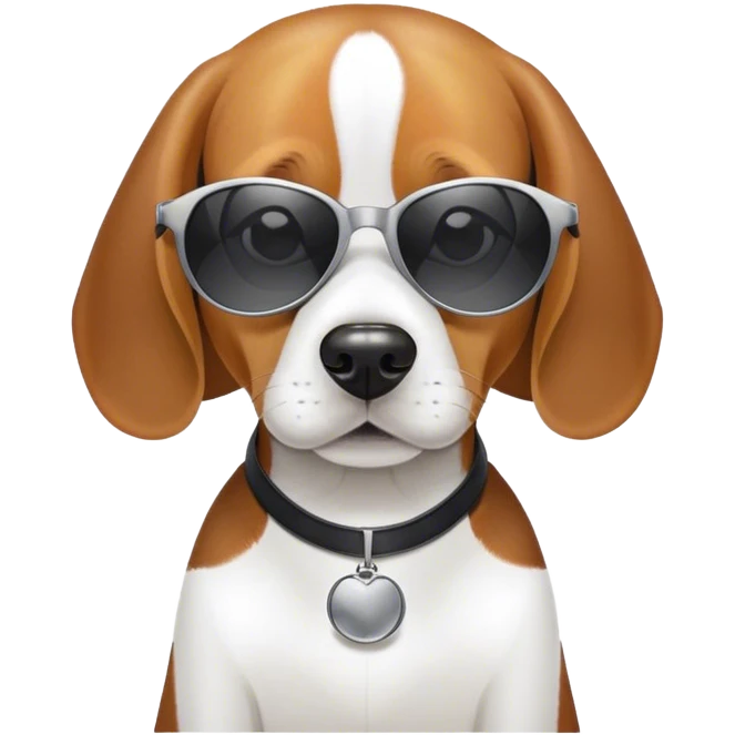  beagle look chill with sunglasses and a blunt. emoji