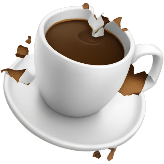 Broken coffee cup emoji