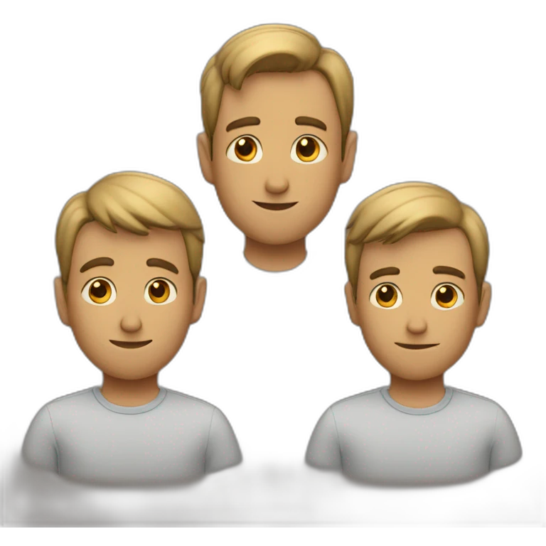 three guys looking in the same direction emoji