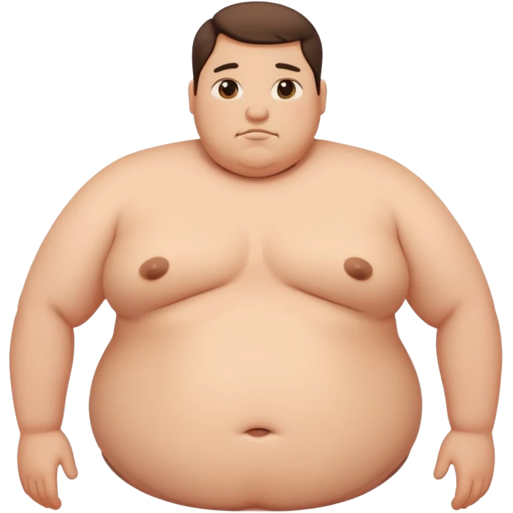 Fat stomach versus flat stomach emoji