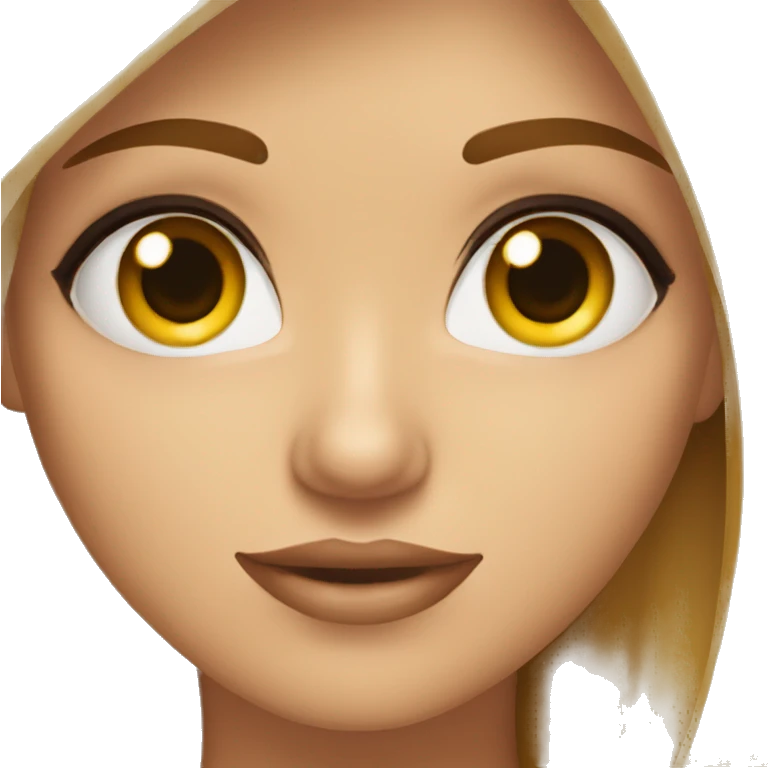 Chica rubia de ojos marrones  emoji