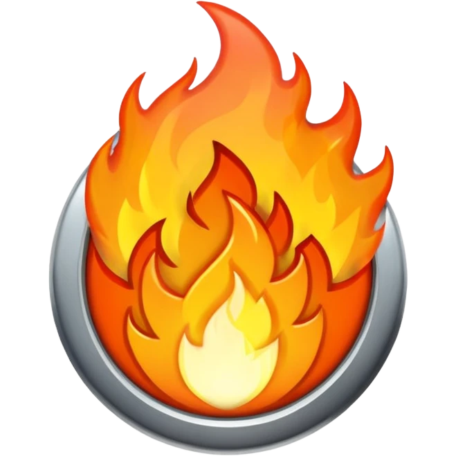 chrome orange fire 🔥  emoji