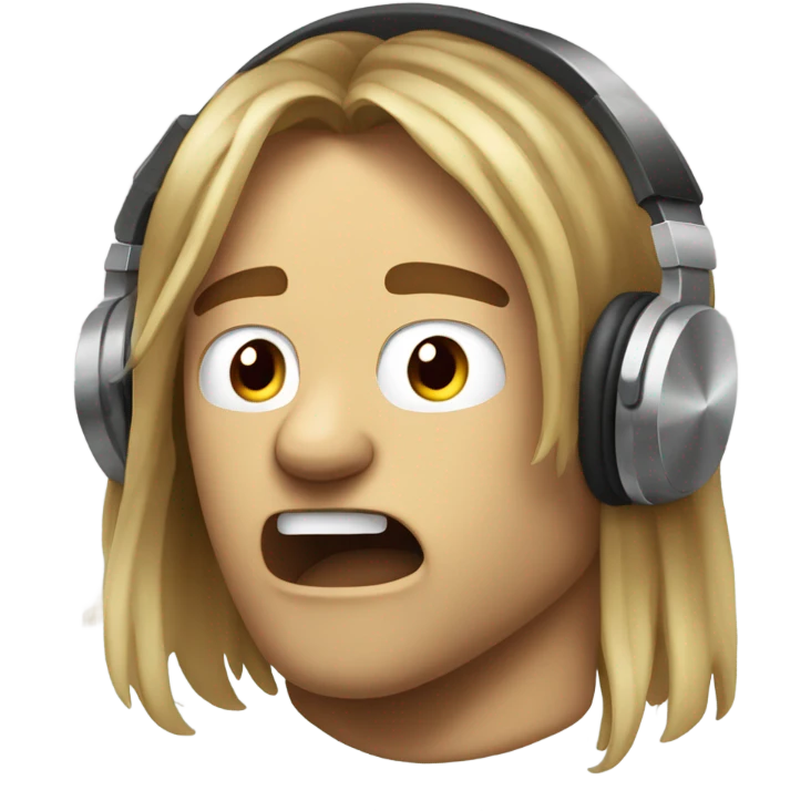 Guy headbanging to dubstep emoji