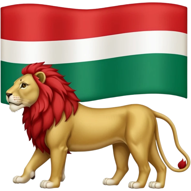 The persian flag with the lion emoji