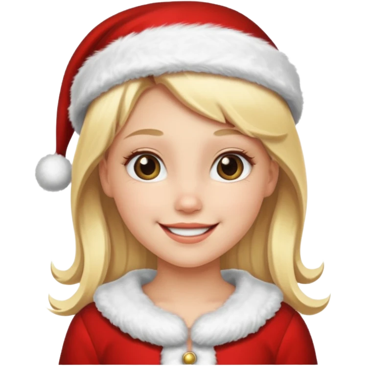 Blondie girl santa clauss emoji