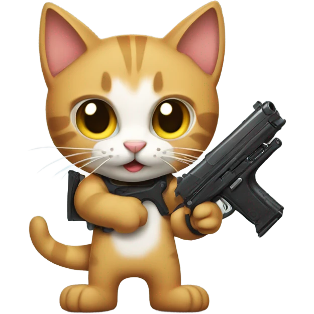 cat with guns emoji
