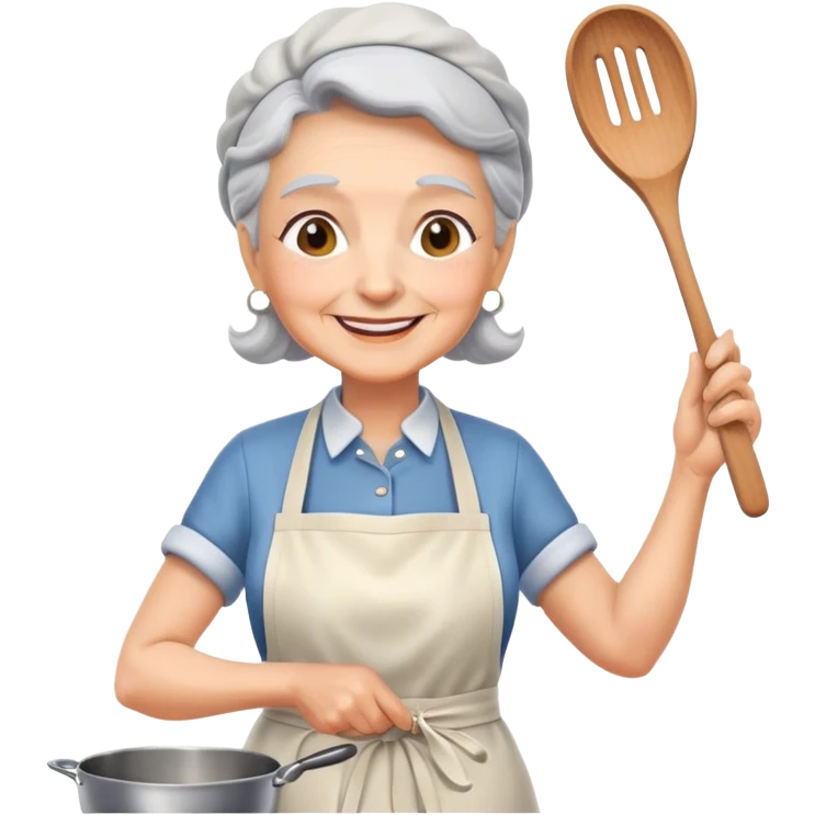 Grandmother cooking emoji