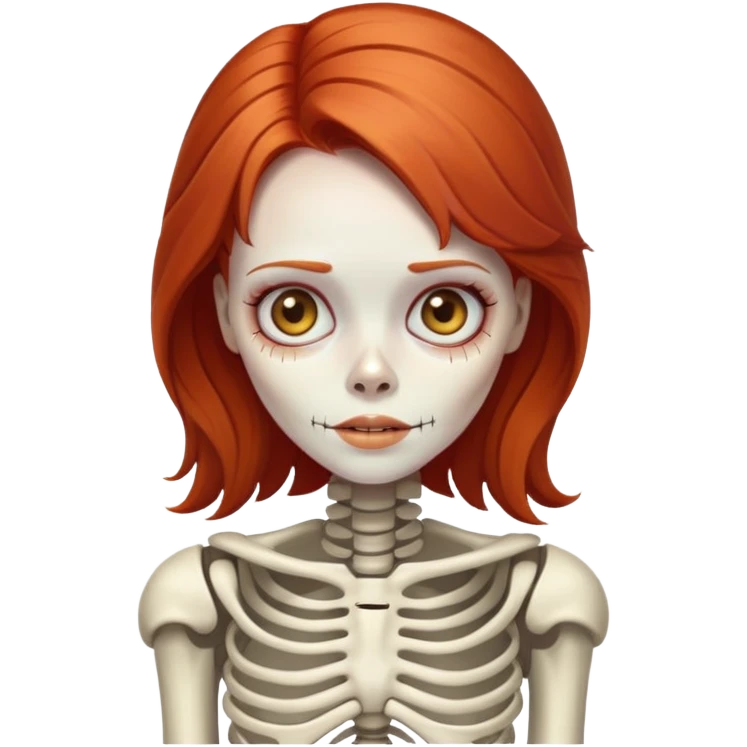 Redhead Skeleton girl emoji