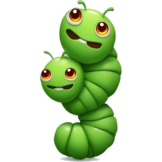 Caterpillars hugging emoji