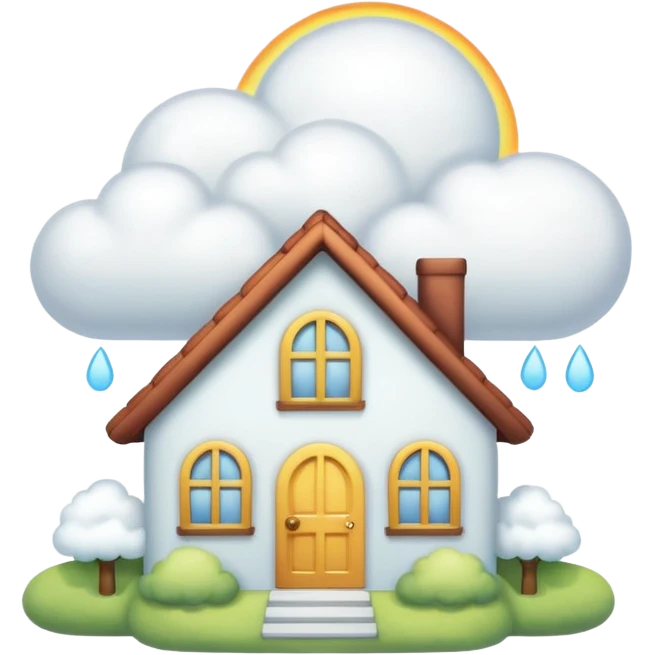 Cloud House made full of cloud  emoji