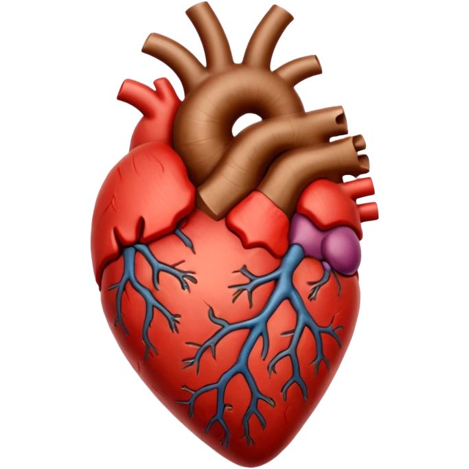 Brown anatomical heart  emoji