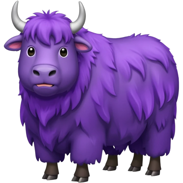 a purple yak emoji