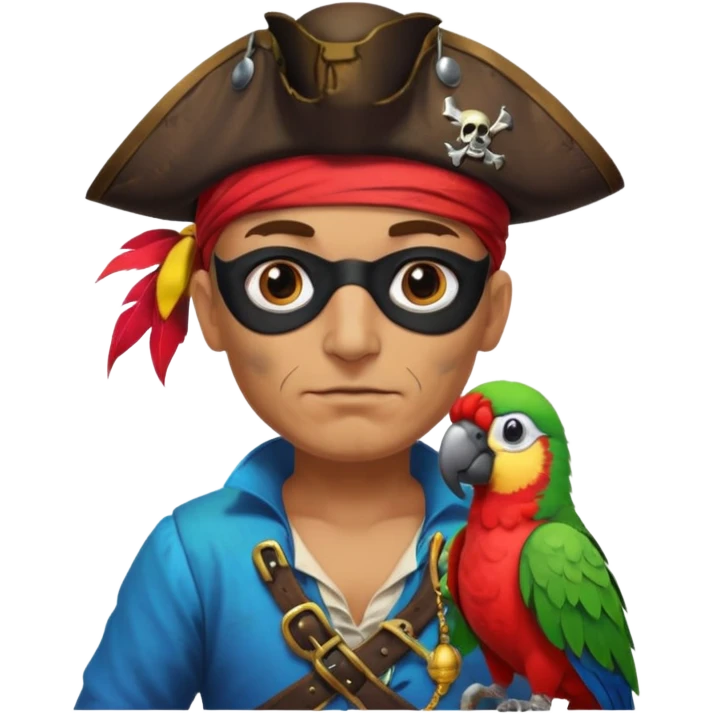 pirate and parrot emoji
