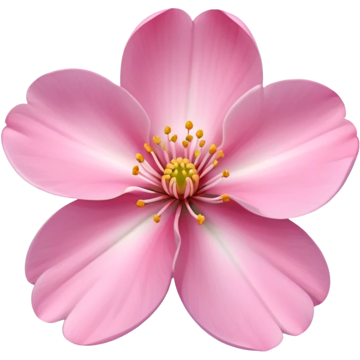 A bright spring blossom with soft pink petals opening gently emoji