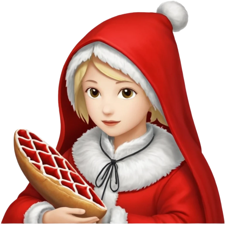 Дед мороз на санях с оленями emoji