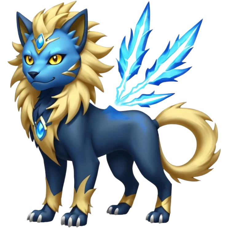 Solgaleo-Luxray-Fakémon-hybrid-creature (full body)  emoji