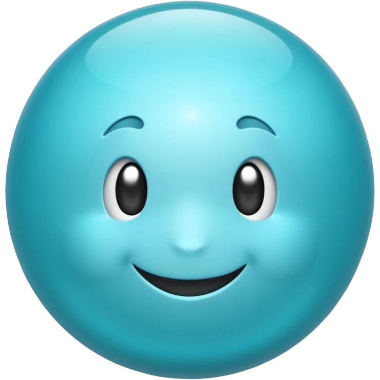 aqua color sphere emoji