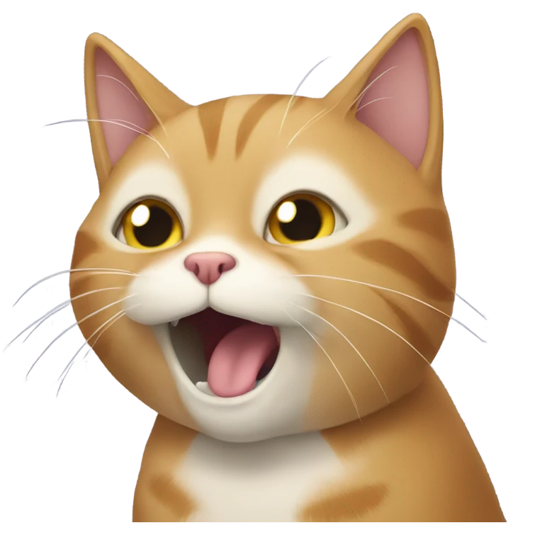 Cat singing  emoji