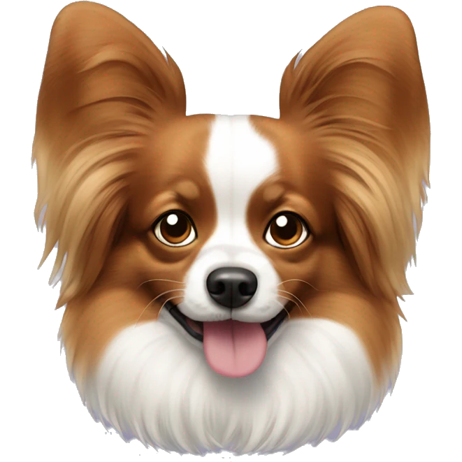 Papillon dog with bubble snot on its nose emoji