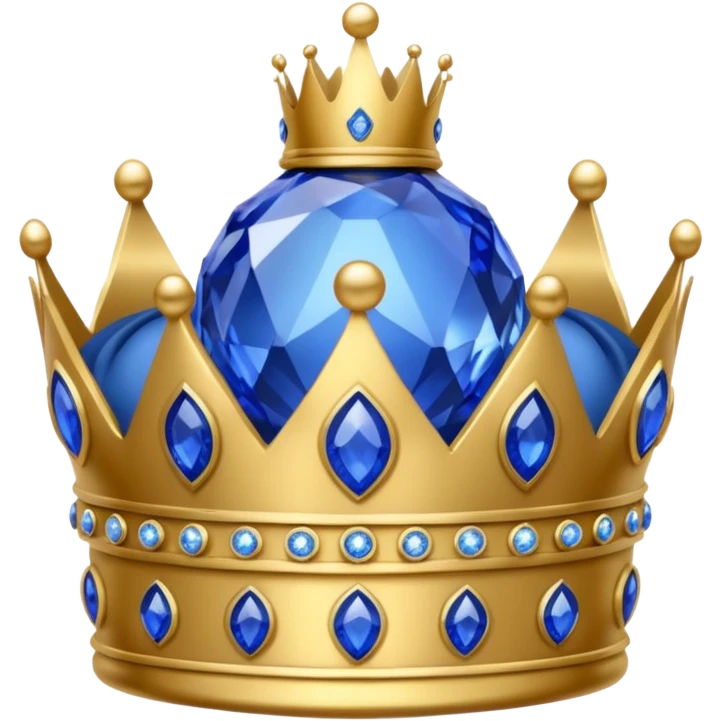 small blue crown emoji
