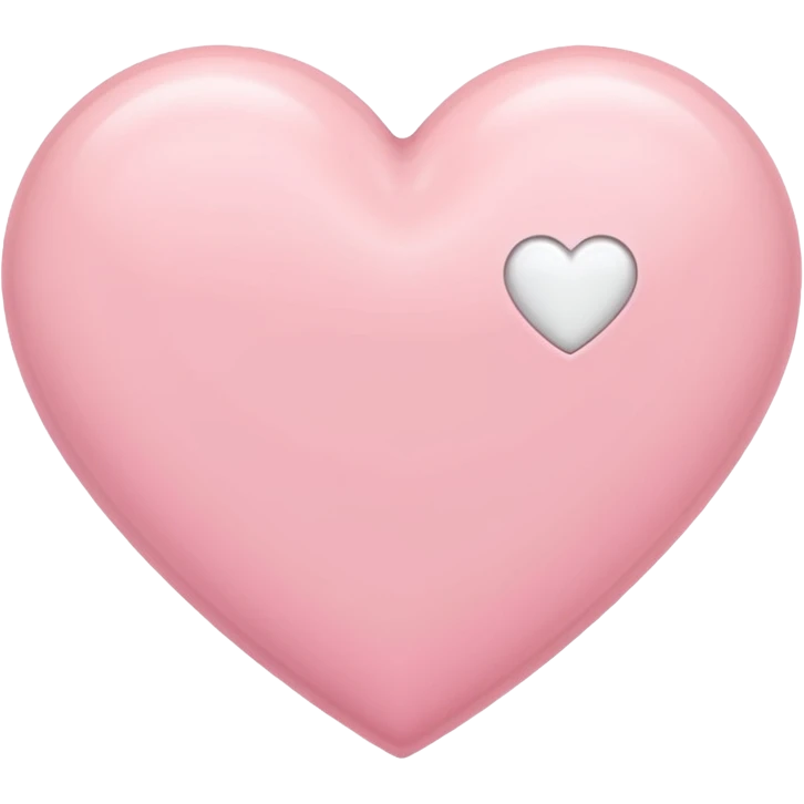 Make an ios heart mixture of pastel pink and white emoji