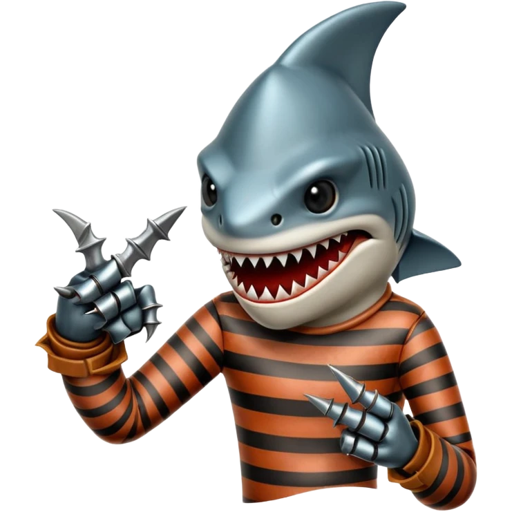 Freddy Krueger shark finger glove emoji