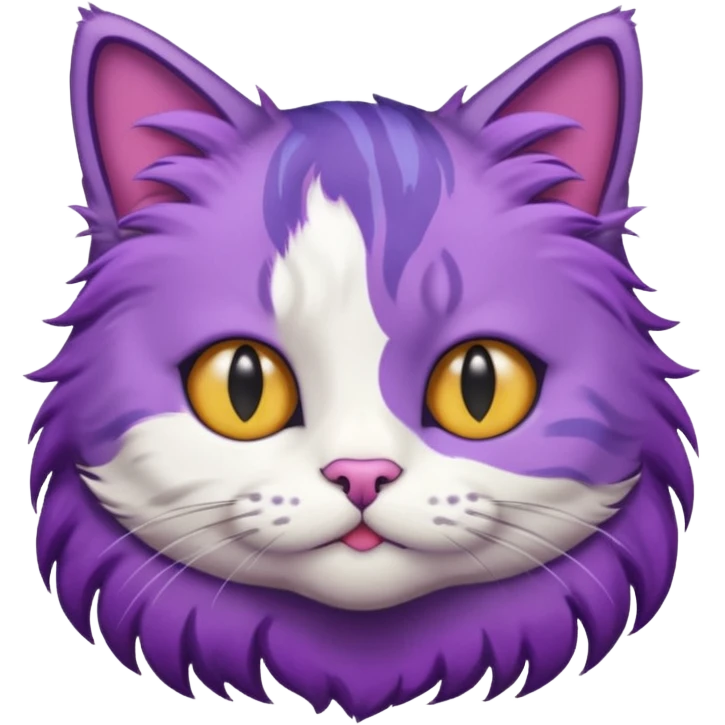 purple haired cat emoji