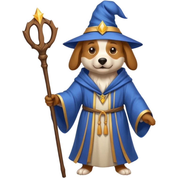 Dog wizard emoji