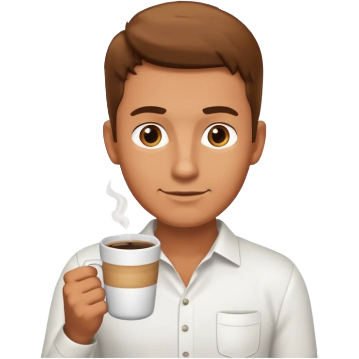 man with coffee emoji