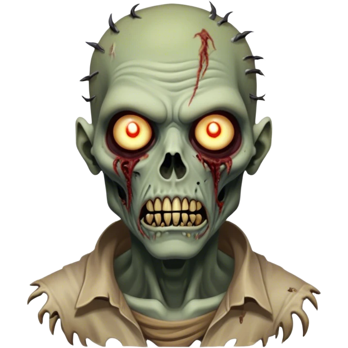 Cinematic Realistic WoW undead friendly zombie Portrait, head tilted epicly and inquisitively, showcasing grim resilience and defiant strength. His withered, pallid skin and intense, glowing eyes contrast starkly with his worn, earth-toned clothes, rendered in meticulous detail. With dynamic, high-contrast lighting and high shine, this portrait exudes an epic aura, capturing the relentless will of a battle-hardened undead friendly zombie. emoji
