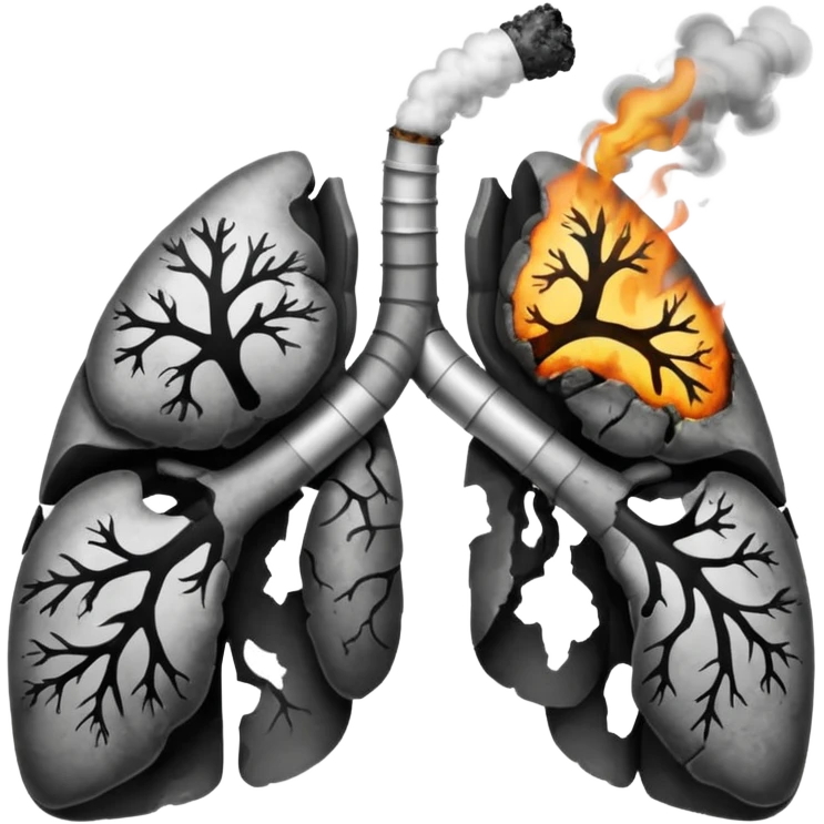 Pulmones fumando emoji