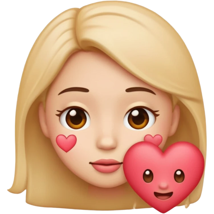 Cute Dreaming/Thinking of you, blushing, hearts regular emoji face emoji