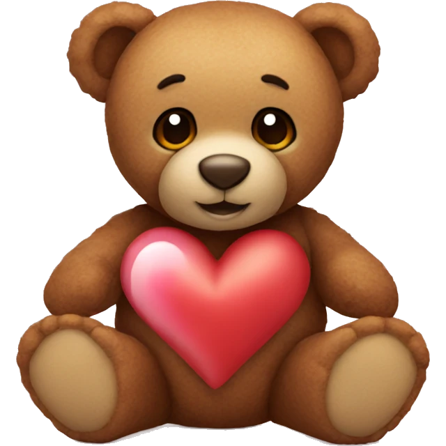 teddy bear with a heart emoji