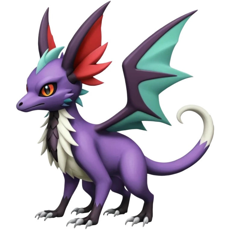 Noibat-Noivern-Mightyena-Silvally-Fakémon-hybrid-creature (full body)  emoji