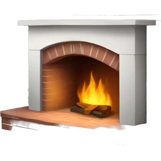 Fireplace brick emoji