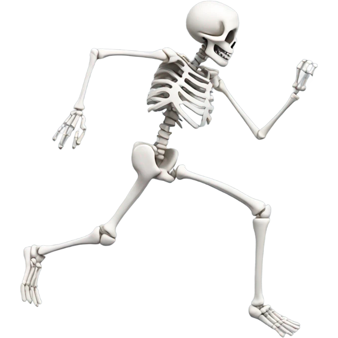 Running skeleton  emoji