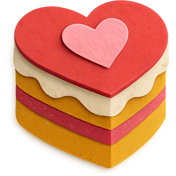 heart-shaped cake emoji