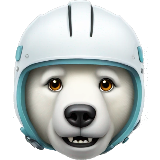 Polar bear with helmet emoji