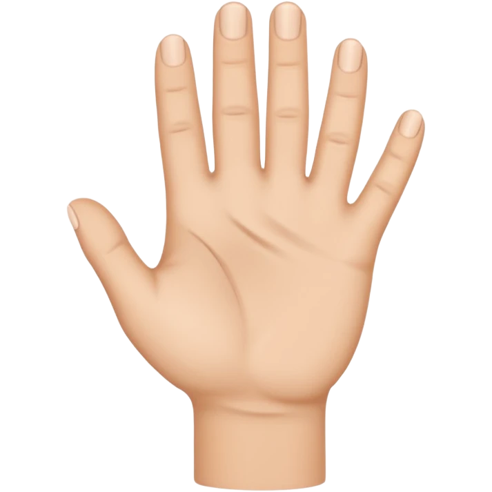 back of a hand, neutral skin tone emoji